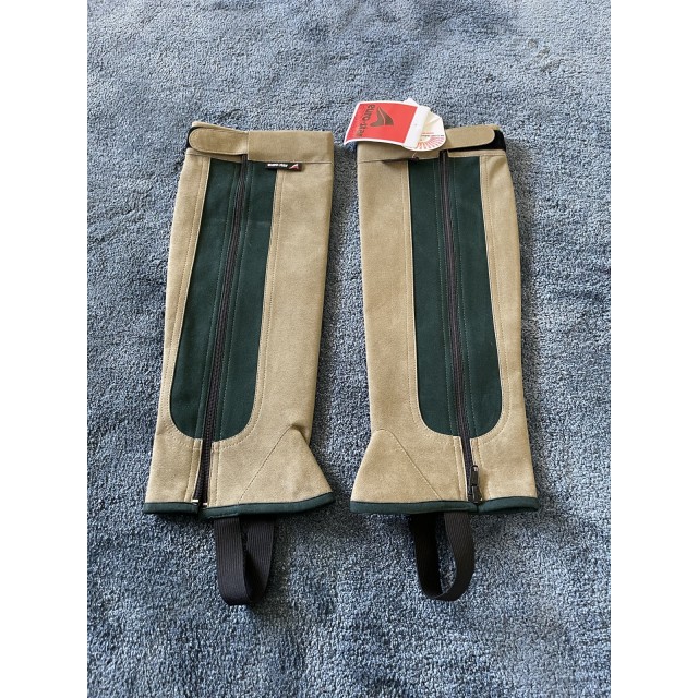 Minis chaps beige et vert sapin