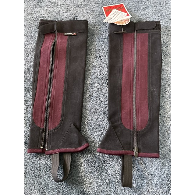 Minis chaps noir et bordeaux