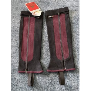 Minis chaps noir et bordeaux