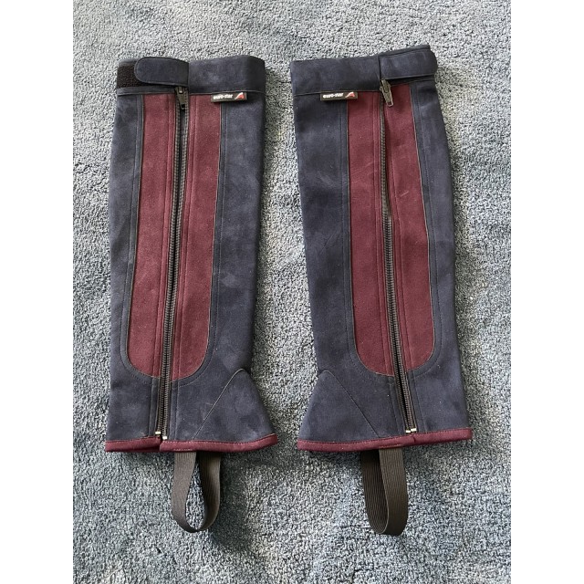 Minis chaps bleu marine et bordeaux