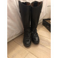 Bottes enfants en cuir noir