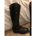 Bottes enfants en cuir noir
