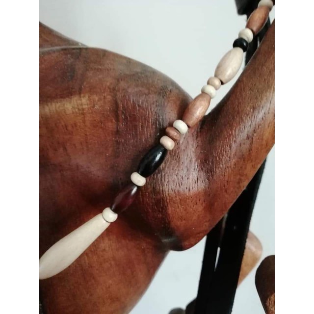 Frontal cuir et perles