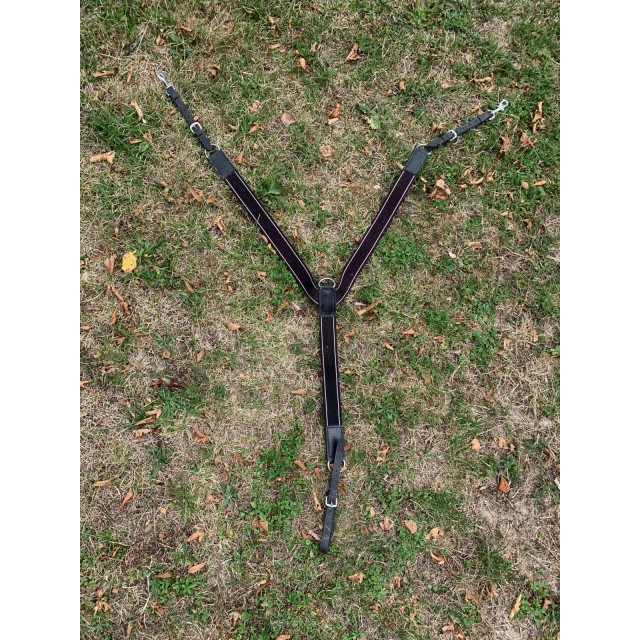 Collier de chasse noir taille cheval