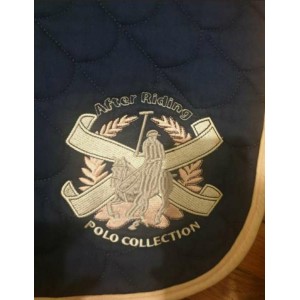 Tapis de selle bleu marine rose pâle