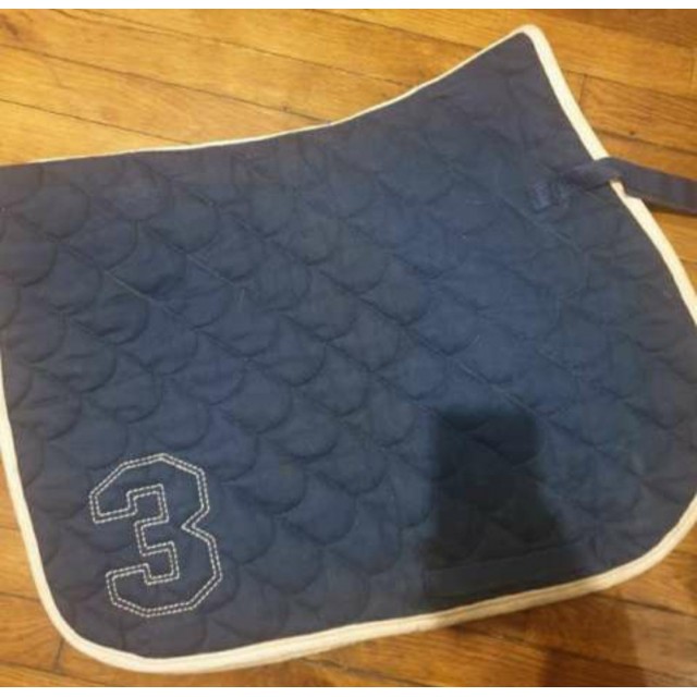 Tapis de selle bleu marine rose pâle