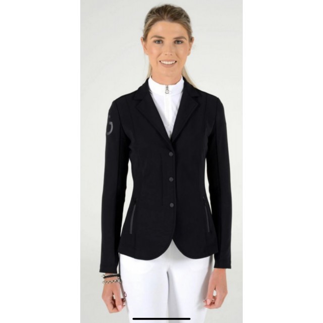 Veste De Concours Tech Knit Zip Noir Cavalleria Toscana - Femme