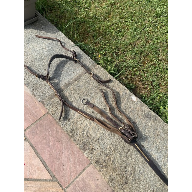 Collier de chasse en cuir chetak (taille cheval)