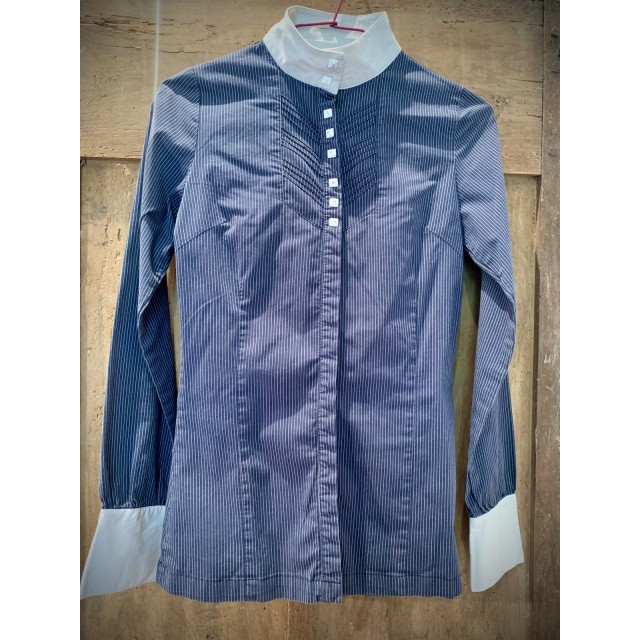 Chemise de concours horseware manches longues 36 bleue marine