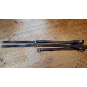 Etrivières en cuir havane Rebelle sellier taille 145cm