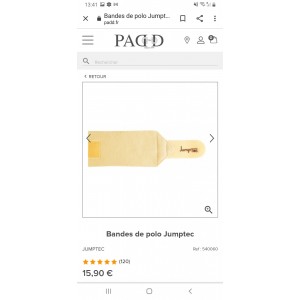 Bandes de polo JUMPTEC jaune pâle taille cheval