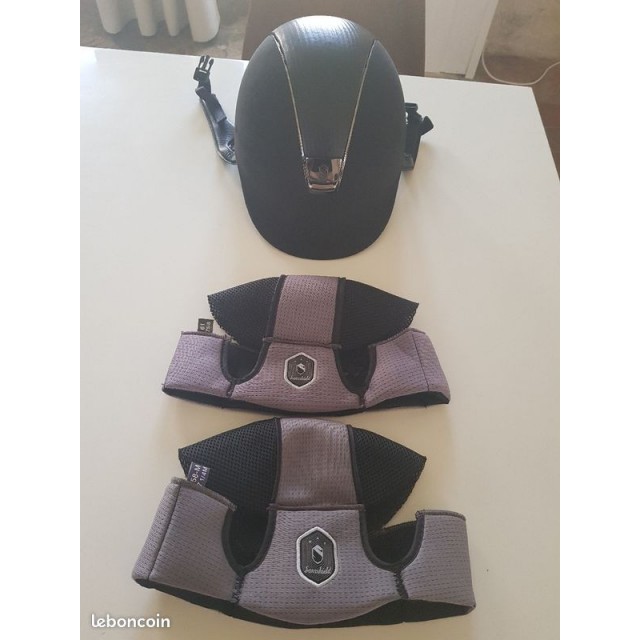 Bombe samshield noire taille m avec mousse 58 et 61