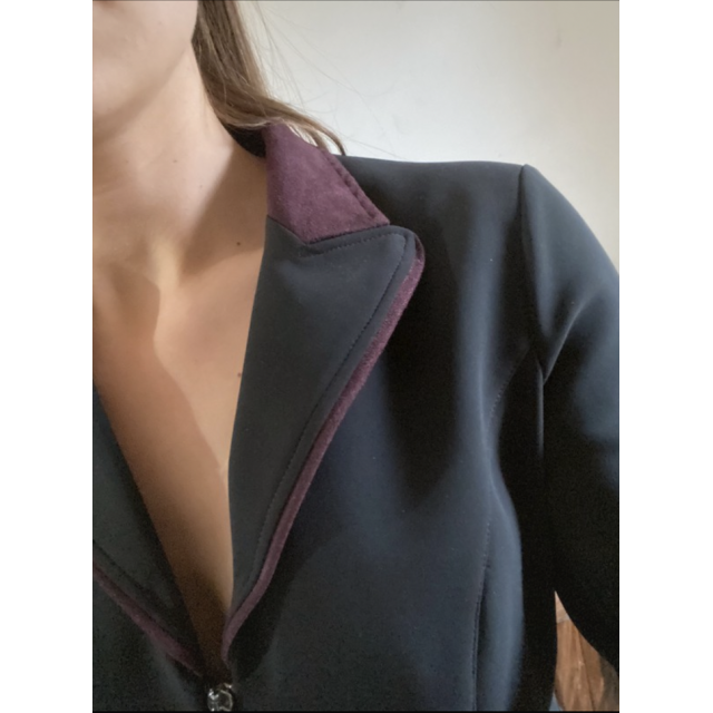 Veste Ju&Pa noire et aubergine