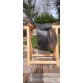 Selle 17,5" cuir havane typée dressage