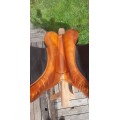 Selle 17,5" cuir havane typée dressage