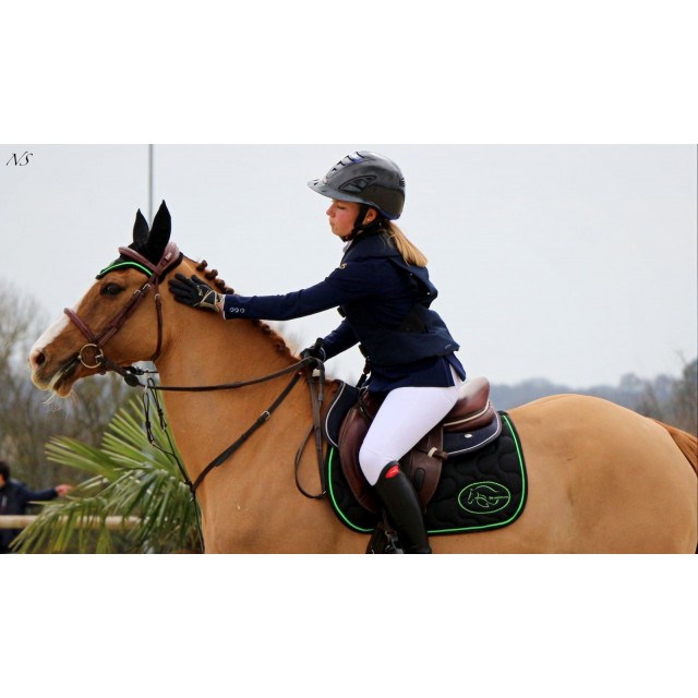 Tapis de Selle CSO Noir-Vert Acidulé