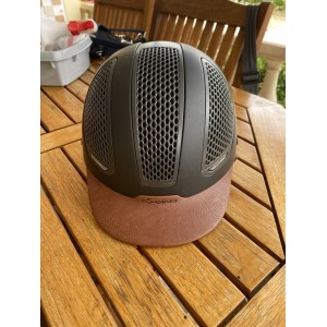 Bombe fouganza noire/cuir marron