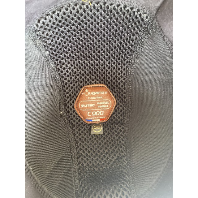 Bombe fouganza noire/cuir marron