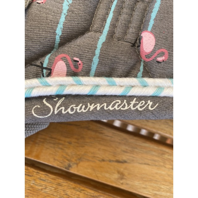 Ensemble tapis/bonnet flamand rose