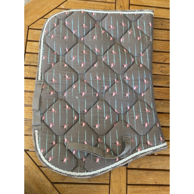 Ensemble tapis/bonnet flamand rose