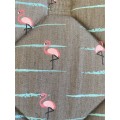 Ensemble tapis/bonnet flamand rose
