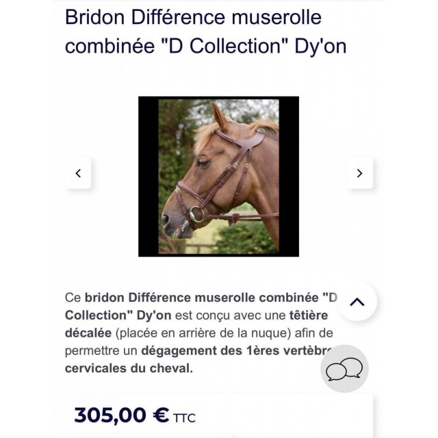 Bridon Dyon muserolle combinée «D collection»