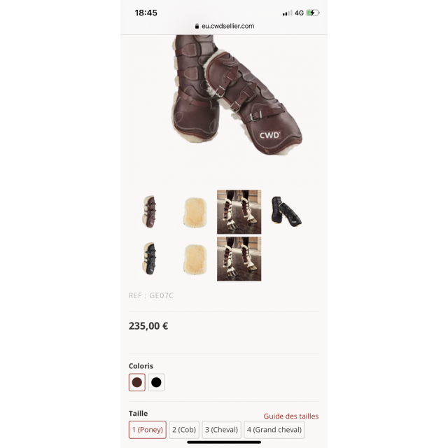 Vends guêtres CWD sous emballage