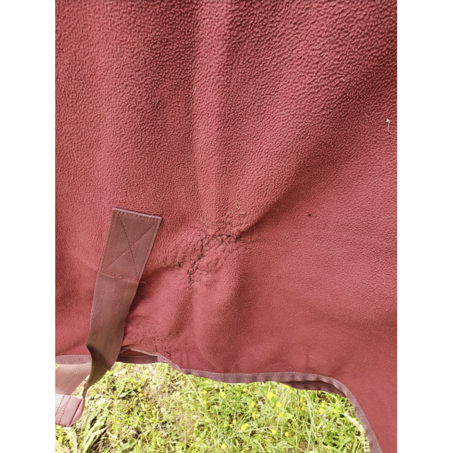 Polaire bordeau et blanc