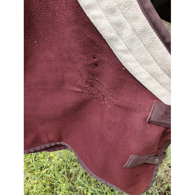 Polaire bordeau et blanc