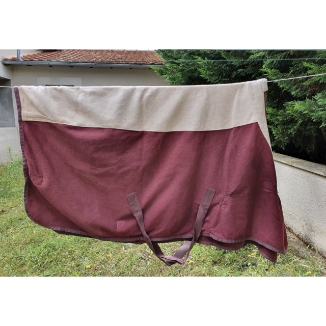 Polaire bordeau et blanc