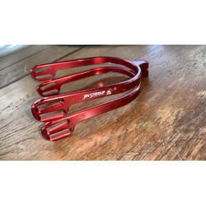 Éperons aluminium Jin Stirrup, 2cm rouge