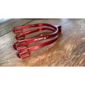 Éperons aluminium Jin Stirrup, 2cm rouge