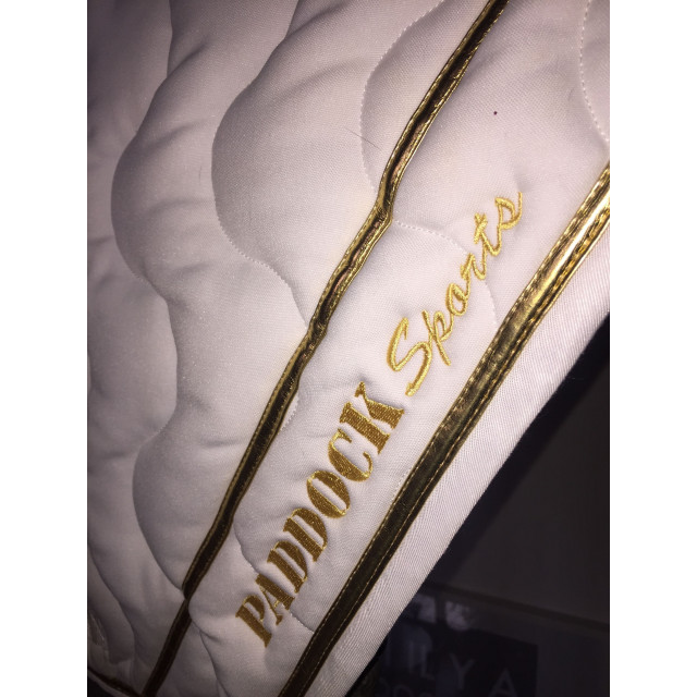 Tapis Paddock Sport blanc/vernis doré