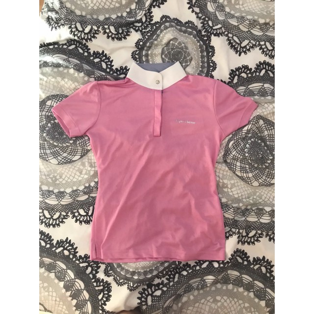 Polo de concours Equi-Thème Mesh enfant, rose