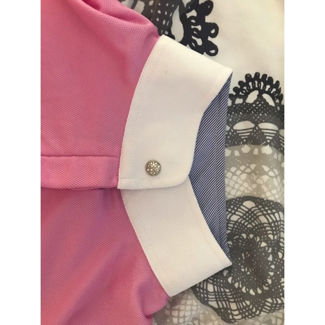 Polo de concours Equi-Thème Mesh enfant, rose