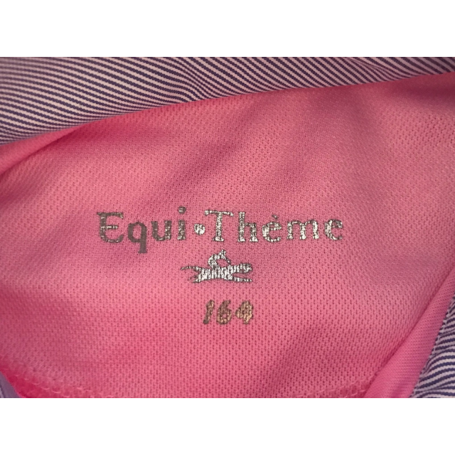 Polo de concours Equi-Thème Mesh enfant, rose