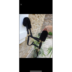 Licol moumoute noire + longe