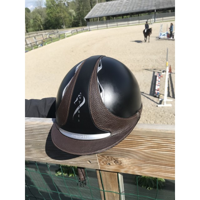 Bombe antares noire cuir marron