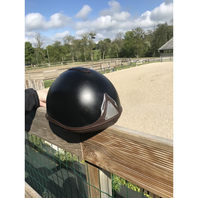 Bombe antares noire cuir marron