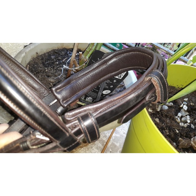 Superbe bride anatomique Neuve havane foncé Caldene (cheval)