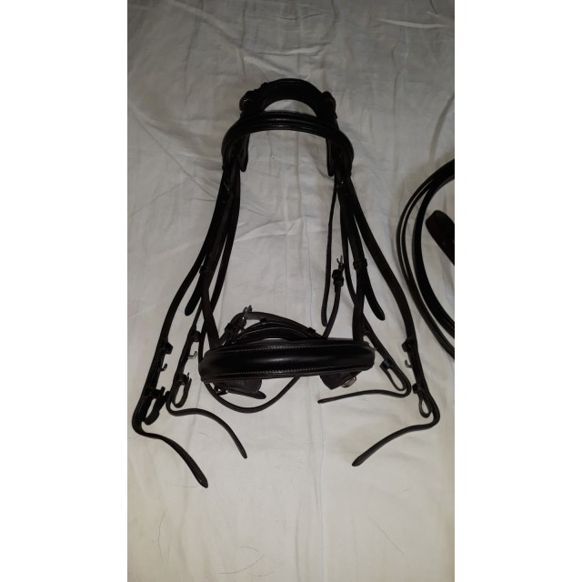 Superbe bride anatomique Neuve havane foncé Caldene (cheval)