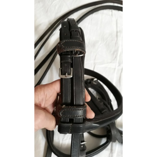 Superbe bride anatomique Neuve havane foncé Caldene (cheval)