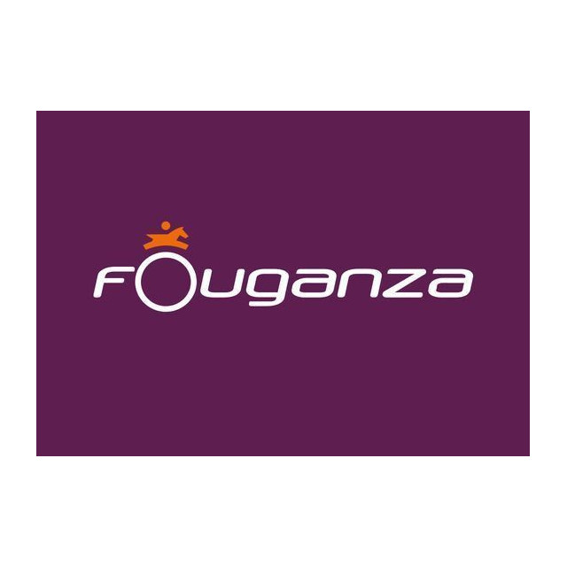 tapis bleu liseret marron