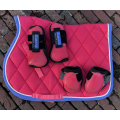 Ensemble tapis et guetres proteges boulets taille cheval