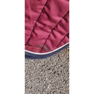 Tapis et guêtres bordeaux/marine