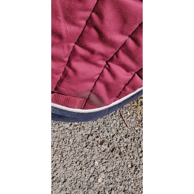 Tapis et guêtres bordeaux/marine