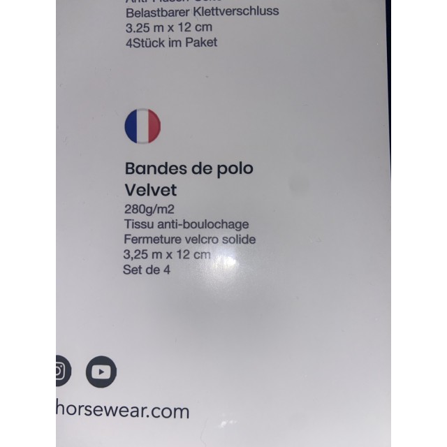 Bandes de polo velvet parme