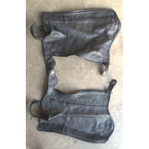 Chaps en cuirs noires XS