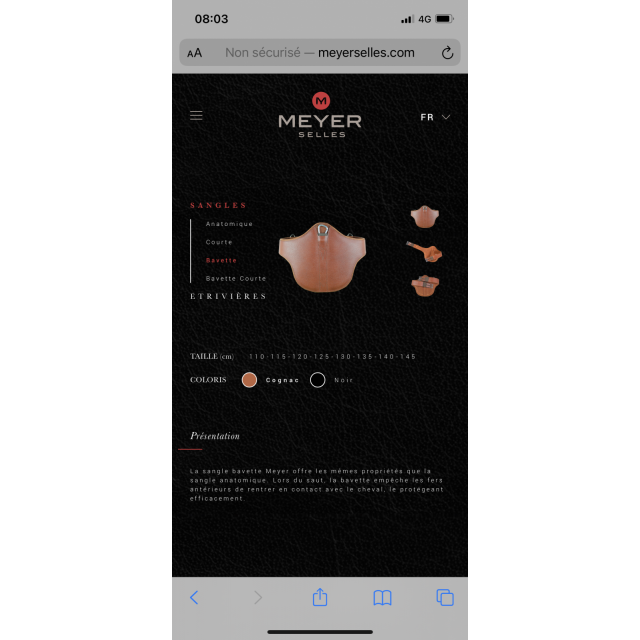 Sangle bavette meyer