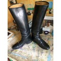 Bottes d'équitation en cuir noir